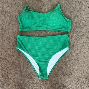Cupshe bikini texture style high waist bottom size XL